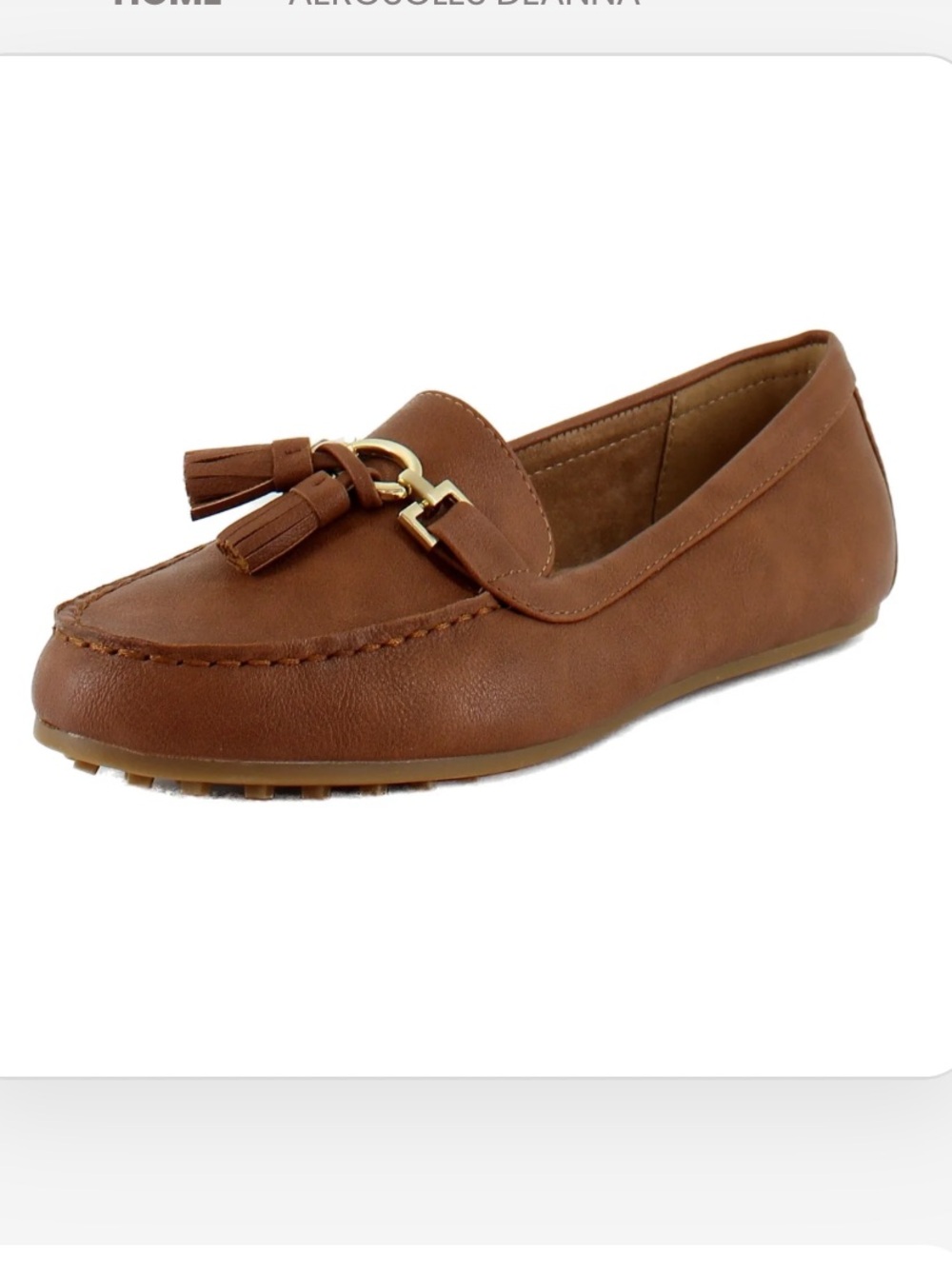 AEROSOLES Deanna Loafer Size 10 Color Dark Tan Combo EUC